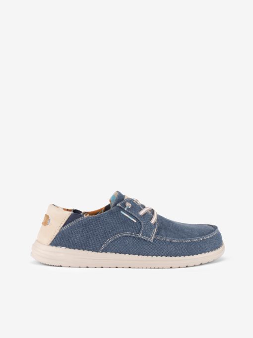 SAPATO ESTILO MOCASSIN EM CANVAS DE ATACADOR ELÁSTICO COM SOLA ULTRA LEVE