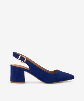 SAPATO PUMP SLING BACK DE TACÃO COM FIVELA