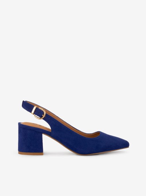 SAPATO PUMP SLING BACK DE TACÃO COM FIVELA