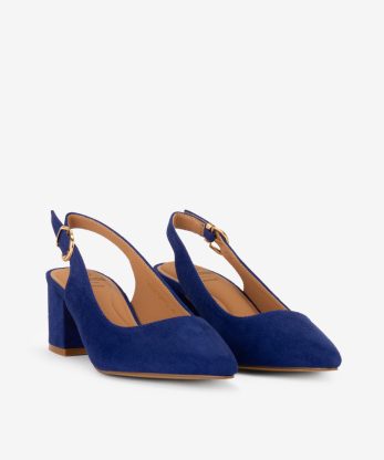 SAPATO PUMP SLING BACK DE TACÃO COM FIVELA