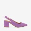 SAPATO PUMP SLING BACK DE TACÃO COM FIVELA