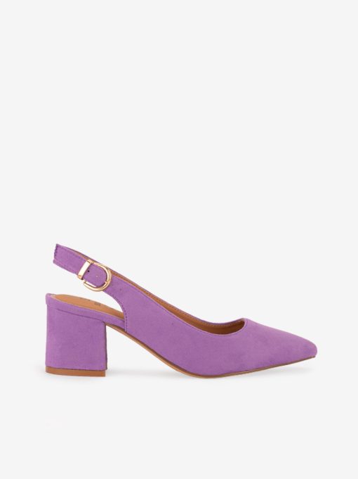 SAPATO PUMP SLING BACK DE TACÃO COM FIVELA