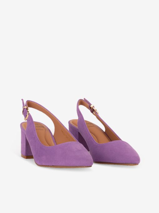 SAPATO PUMP SLING BACK DE TACÃO COM FIVELA