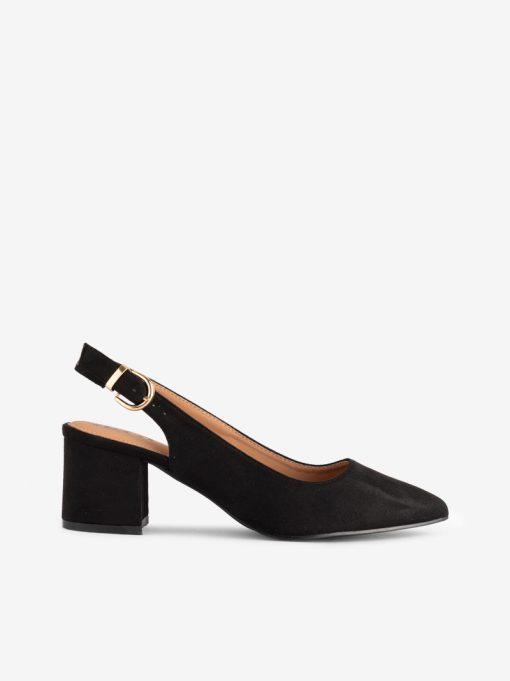 SAPATO PUMP SLING BACK DE TACÃO COM FIVELA
