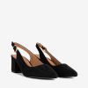 SAPATO PUMP SLING BACK DE TACÃO COM FIVELA