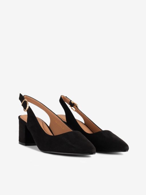 SAPATO PUMP SLING BACK DE TACÃO COM FIVELA