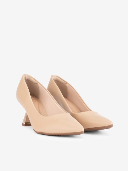 SAPATO PUMP ESTILO CLÁSSICO EM FORMA PONTIAGUDA COM DETALHE METÁLICO NO SALTO - Image 2