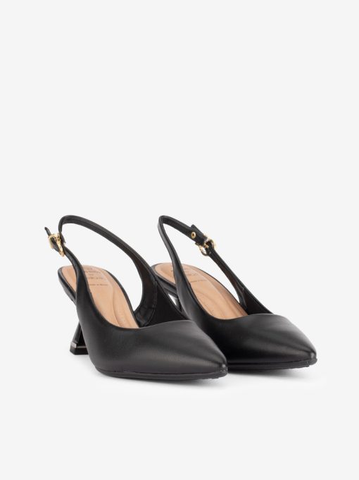 SAPATO PUMP SLING BACK EM FORMA PONTIAGUDA COM DETALHE METÁLICO NO SALTO - Image 4