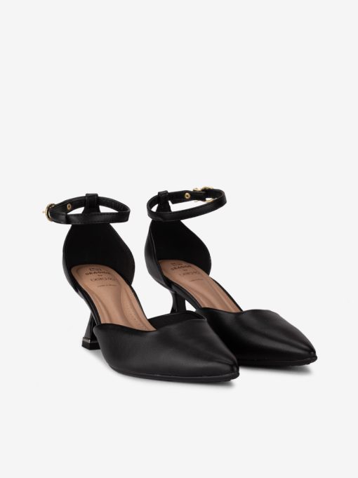 SAPATO PUMP ABERTO LATERAL DE SALTO COM FIVELA NO TORNOZELO - Image 4