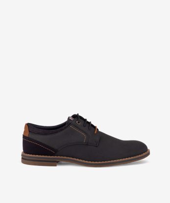 SAPATO DERBY COMBINADO DE ATACADOR COM PICOTADO