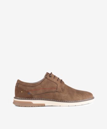 SAPATO ESTILO DERBY COMBINADO COM PERFURADO DE ATACADOR