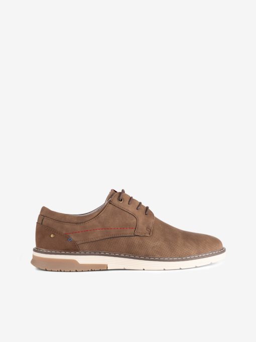 SAPATO ESTILO DERBY COMBINADO COM PERFURADO DE ATACADOR