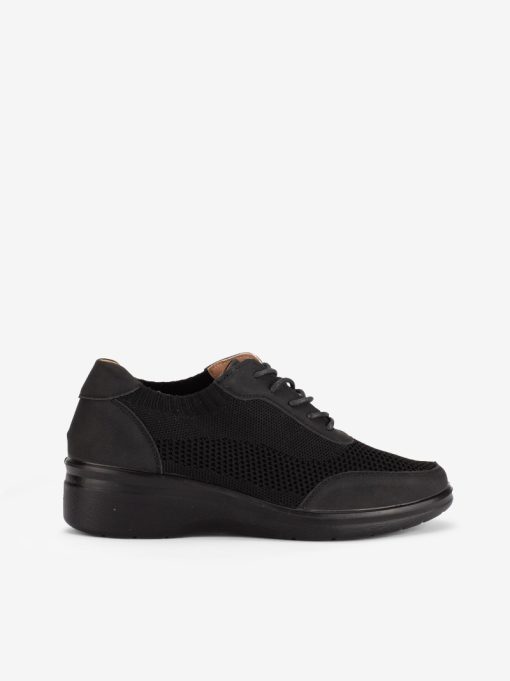 LACE-UP SHOE IN MESH TEXTILE COMBINED WITH COMFORT WEDGE SOLE