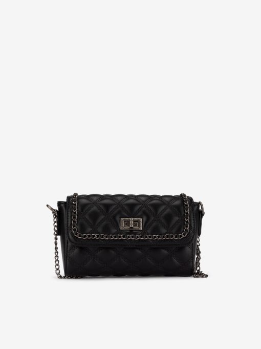 CLUTCH ACOLCHOADA COM ALÇA TIRACOLO EM CORRENTE METÁLICA - Image 3