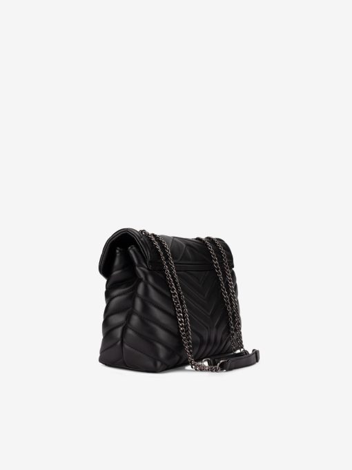 CLUTCH ACOLCHOADA COM ALÇA TIRACOLO EM CORRENTE METÁLICA - Image 2