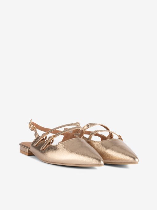 SAPATO SLING BACK MARY JANE METALIZADO COM FORMA PONTIAGUDA - Image 2
