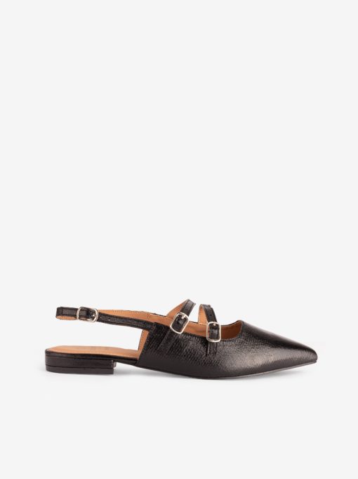 SAPATO SLING BACK MARY JANE METALIZADO COM FORMA PONTIAGUDA - Image 3