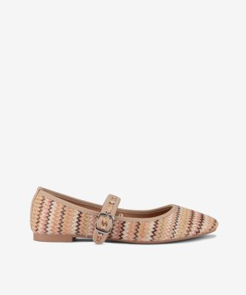 SABRINA MARY JANE EM RÁFIA MULTICOLOR COM FIVELA