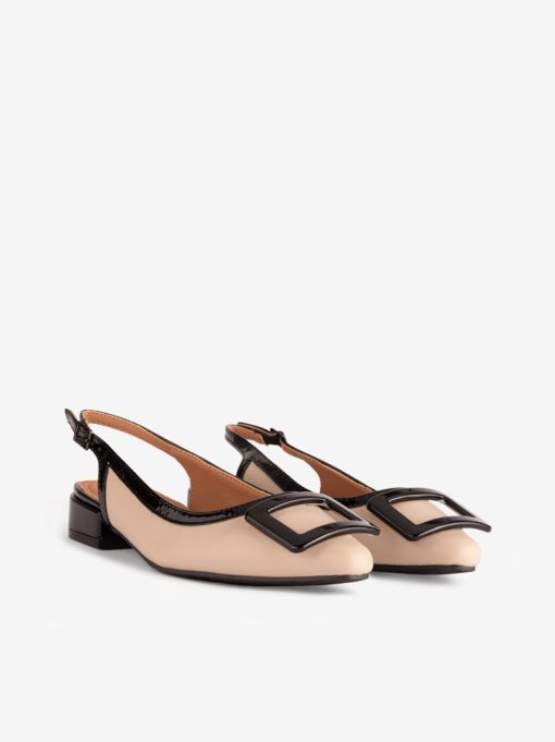 SAPATO SLING BACK EM VERNIZ DE TACÃO COM APLICAÇÃO - Image 2