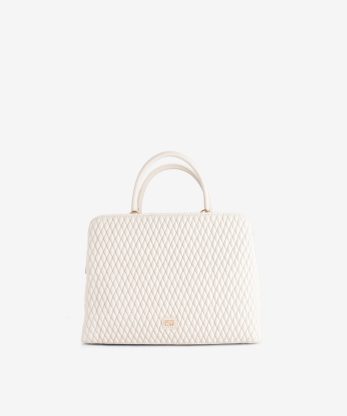 MALA TOTE ACOLCHOADA DE FECHO COM ALÇA TIRACOLO