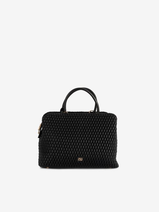 MALA TOTE ACOLCHOADA DE FECHO COM ALÇA TIRACOLO - Image 3