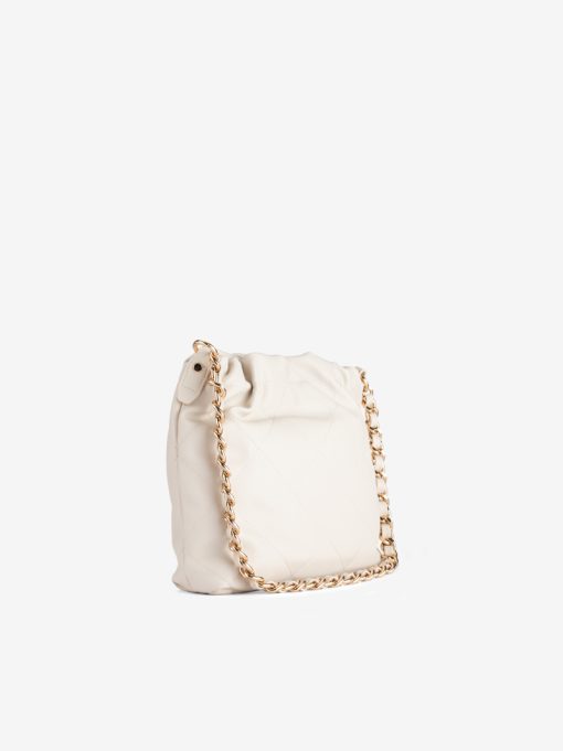 PADDED TOTE BAG WITH METAL CHAIN ​​SHOULDER STRAP - Image 2