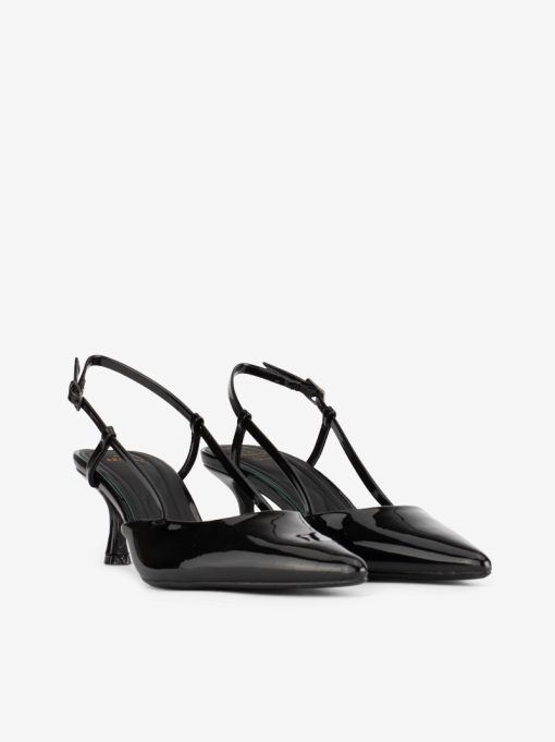 POLISHED SLING BACK STILETTO SHOE WITH POINTED HEEL - Image 2
