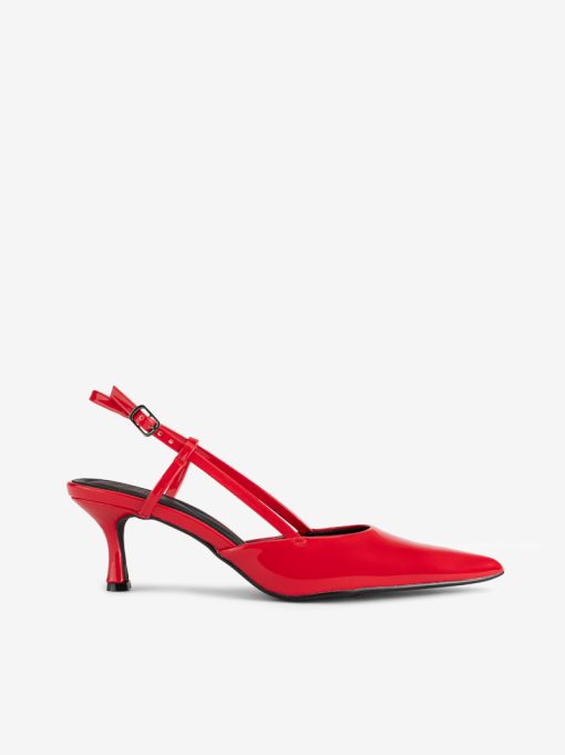 POLISHED SLING BACK STILETTO SHOE WITH POINTED HEEL - Image 3