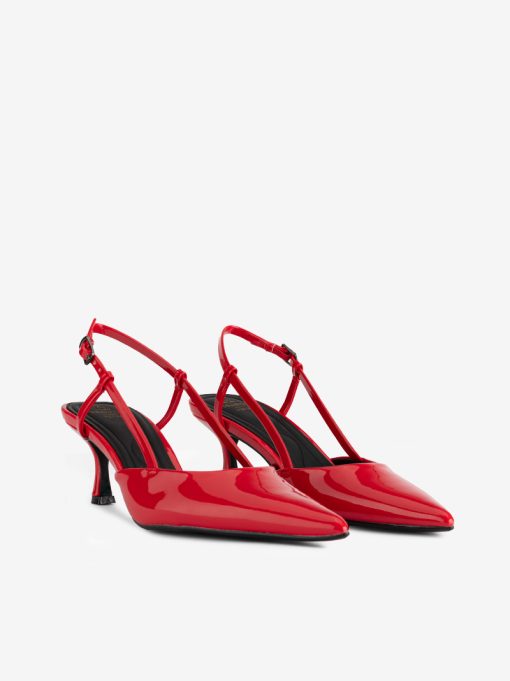 POLISHED SLING BACK STILETTO SHOE WITH POINTED HEEL - Image 4