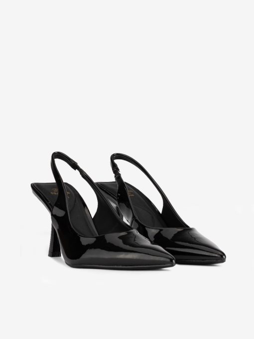 SAPATO STILETTO SLING BACK EM VERNIZ DE SALTO COM FORMA PONTIAGUDA - Image 2