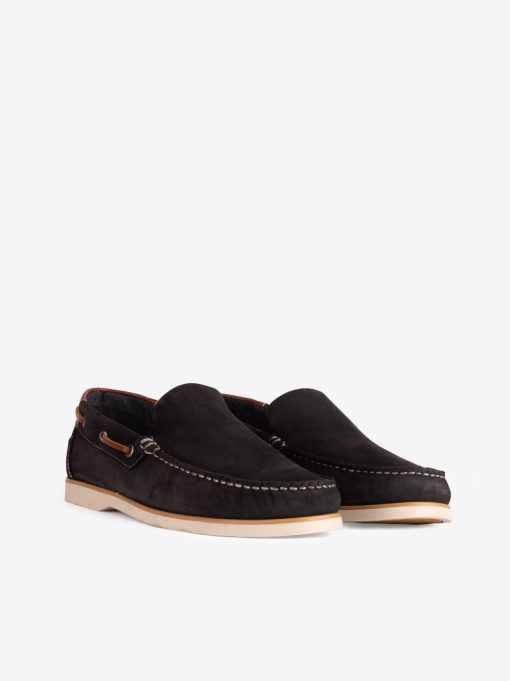 SAPATO DE VELA SLIP ON EM PELE NOBUCK COM COSTURA MANUAL - Image 2