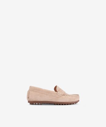 SAPATO MOCASSIM EM CROUTE CAMURÇA