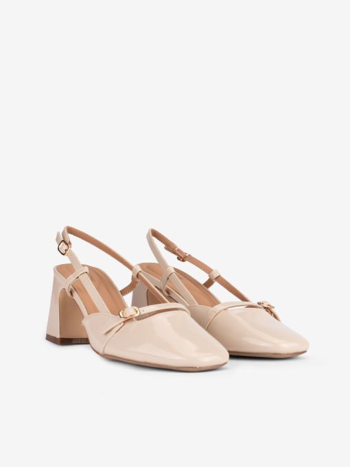 SAPATO SLING BACK MARY JANE DE TACÃO COM FORMA QUADRADA - Image 2