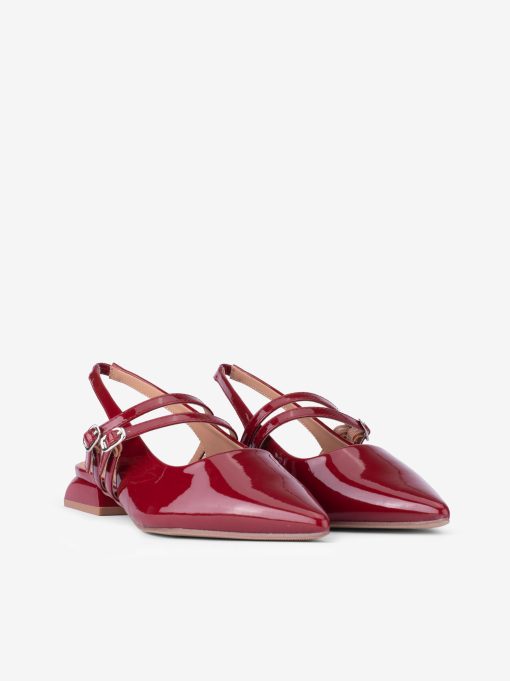 SAPATO SLING BACK MARY JANE EM VERNIZ DE TACÃO RASO COM FORMA PONTIAGUDA - Image 2