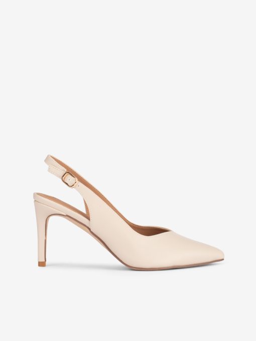 SAPATO PUMP SLING BACK DE SALTO COM FORMA PONTIAGUDA