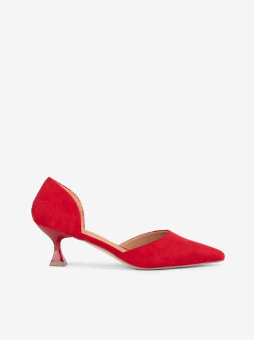 SAPATO PUMP ABERTO LATERAL COM FORMA PONTIAGUDA