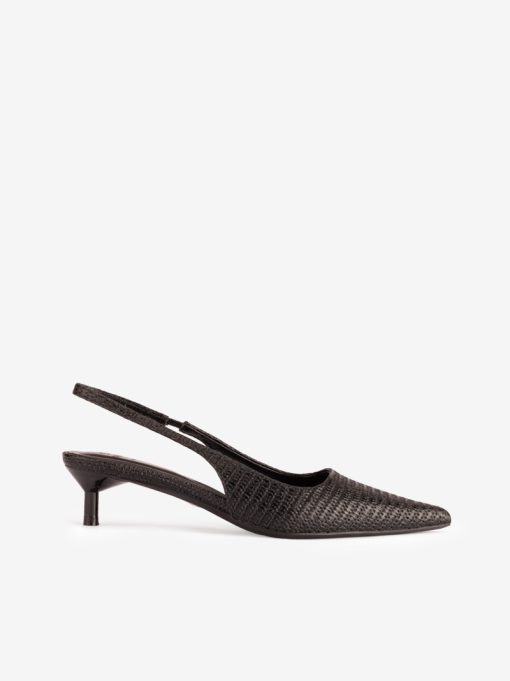 SAPATO PUMP SLING BACK ESTAMPADO DE SALTO KITTEN COM FORMA PONTIAGUDA - Image 3