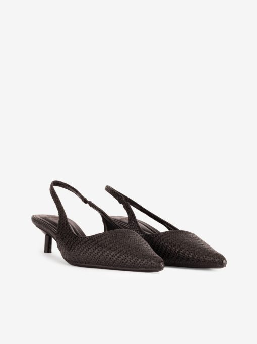 SAPATO PUMP SLING BACK ESTAMPADO DE SALTO KITTEN COM FORMA PONTIAGUDA - Image 4