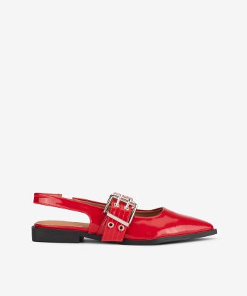 SAPATO RASO SLING BACK MARY JANE COM FORMA PONTIAGUDA