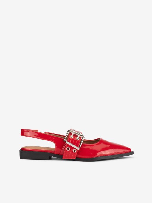 SAPATO RASO SLING BACK MARY JANE COM FORMA PONTIAGUDA