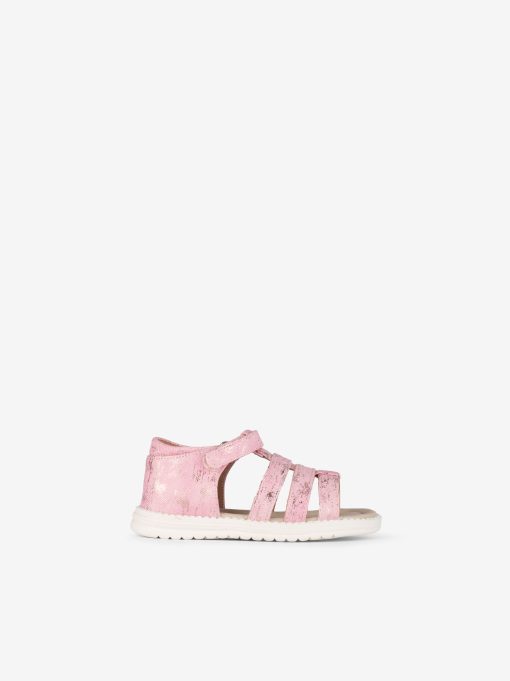 SANDÁLIA ESTAMPADA DE VELCRO COM REFORÇO NO CALCANHAR