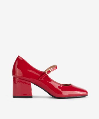 SAPATO MARY JANE DE TACÃO EM VERNIZ - VERMELHO, 36