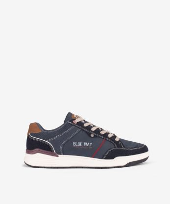 SAPATO DESPORTIVO MULTIPEÇA COMBINADO DE ATACADOR COM CUPSOLE - AZUL MARINHO, 42