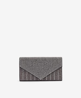 MALA DE MÃO ESTILO ENVELOPE COM APLICAÇÕES DE CRISTAIS