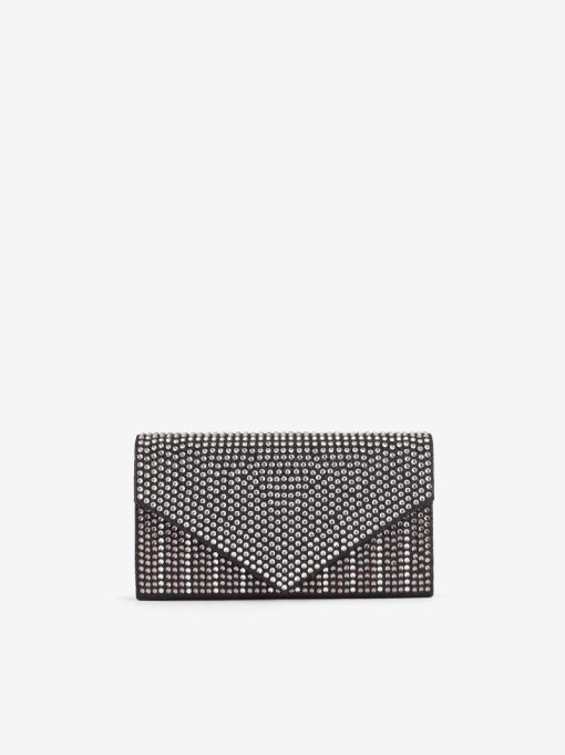 MALA DE MÃO ESTILO ENVELOPE COM APLICAÇÕES DE CRISTAIS