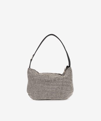 MALA CLUTCH DE MÃO COM APLICAÇÕES DE CRISTAIS