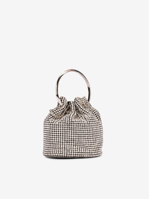 MALA MINI BUCKET DE MÃO COM APLICAÇÕES DE CRISTAIS - Image 2