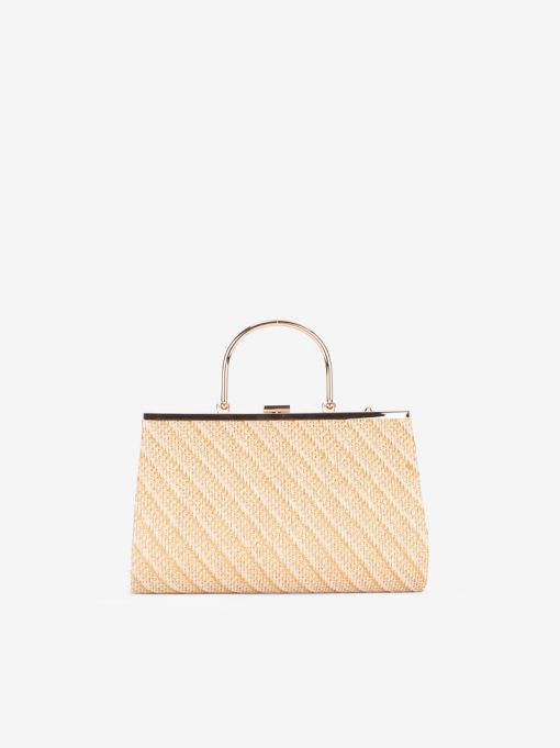 MALA CLUTCH DE MÃO EM RÁFIA