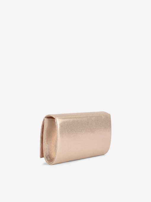 MALA CLUTCH DE MÃO METALIZADA COM APLICAÇÕES DE CRISTAIS - Image 2