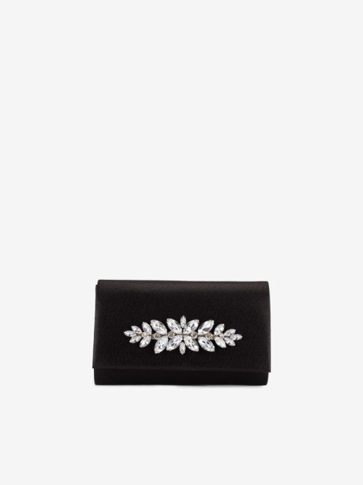 MALA CLUTCH DE MÃO METALIZADA COM APLICAÇÕES DE CRISTAIS - Image 3